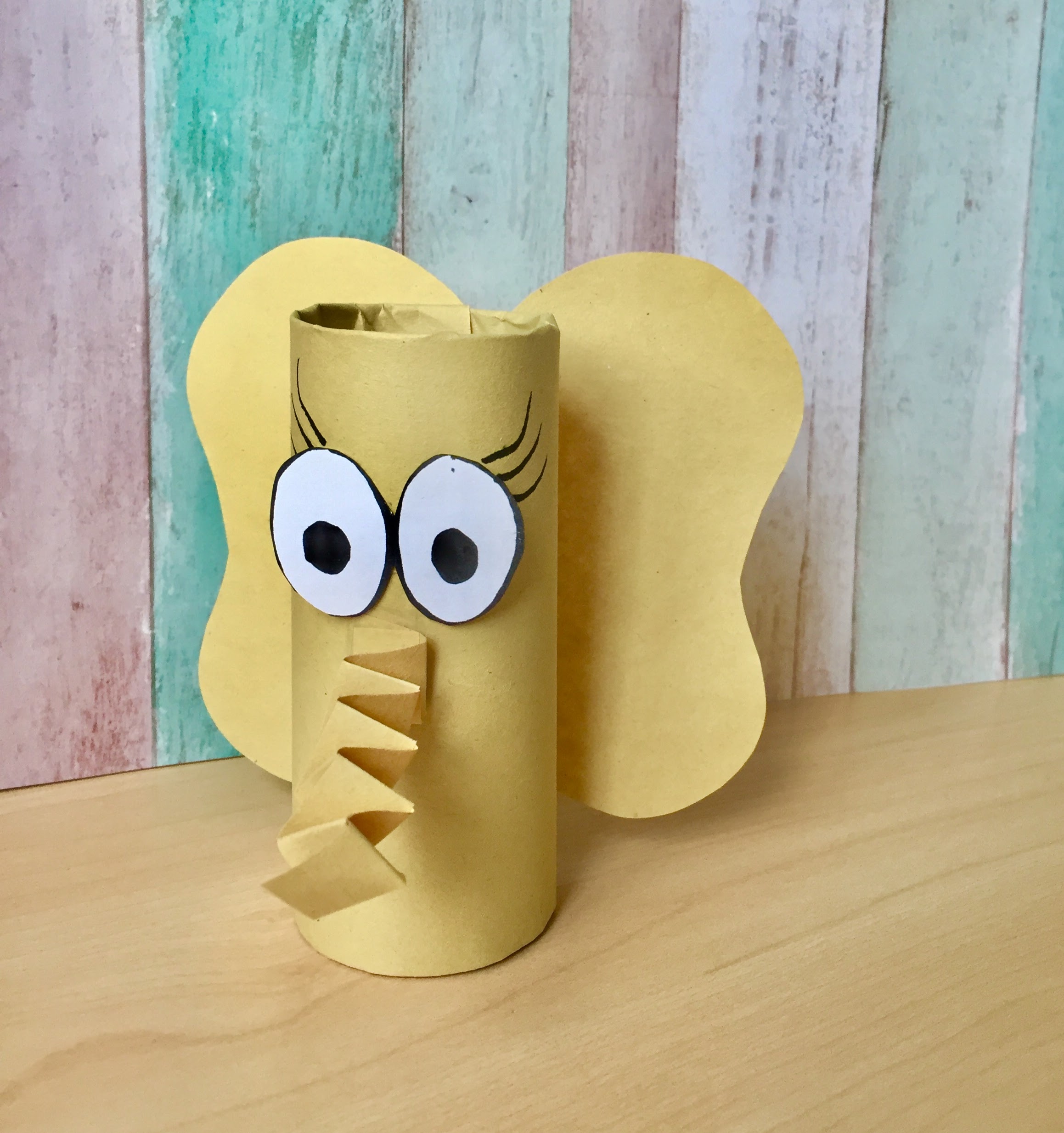 Toilet paper roll elephant craft